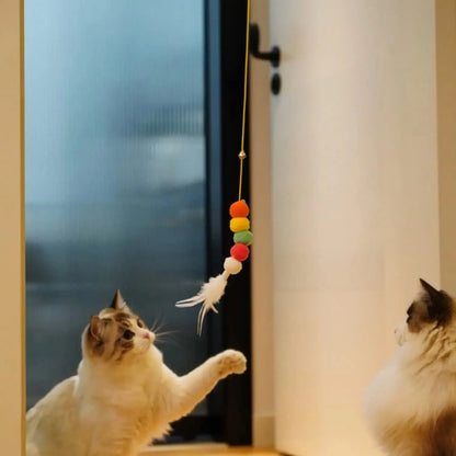 Interactive Telescopic Cat Toy with Bell