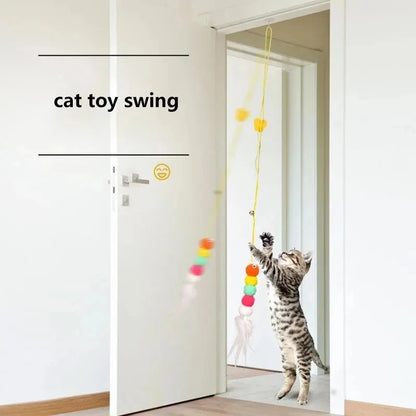 Interactive Telescopic Cat Toy with Bell