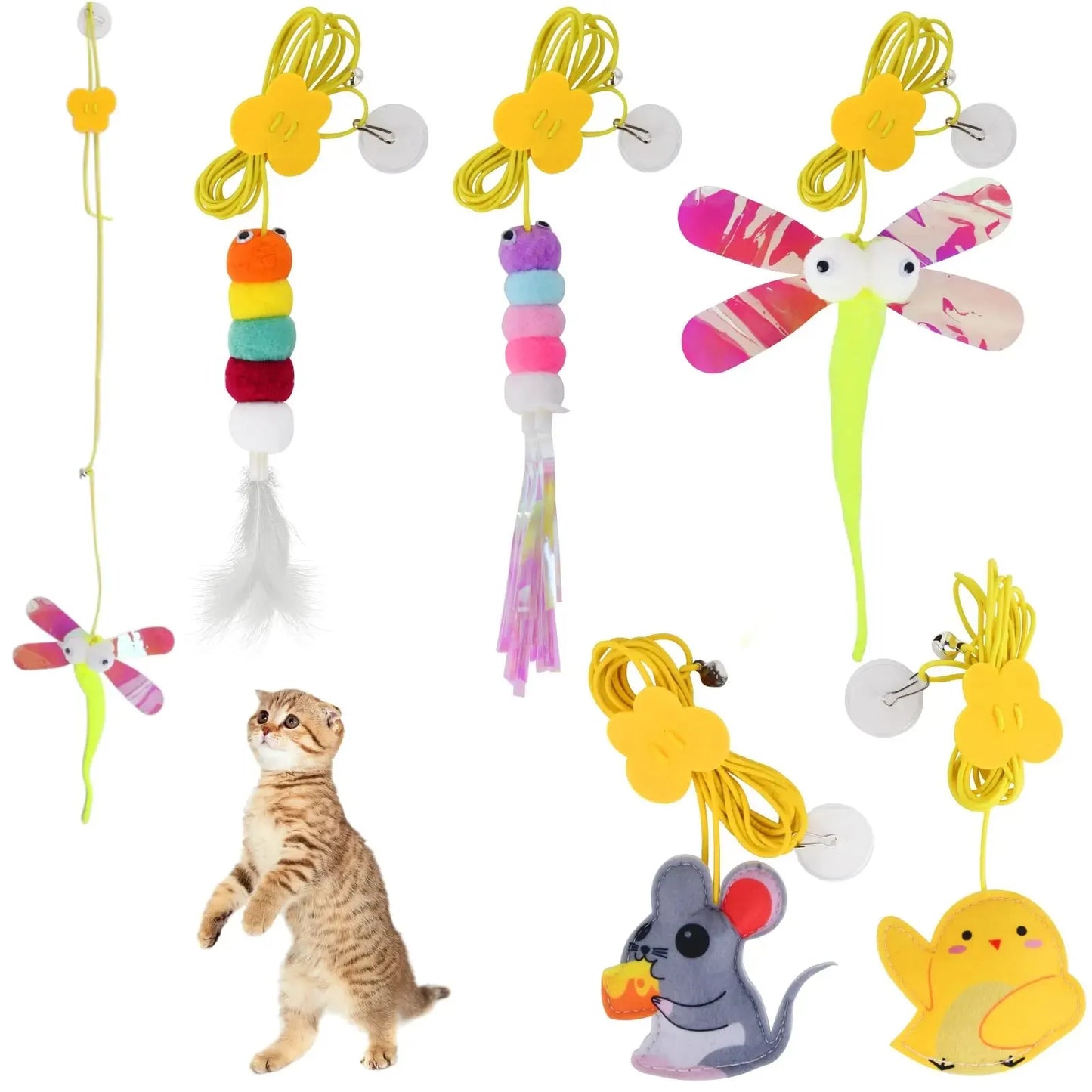 Interactive Telescopic Cat Toy with Bell